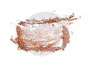 Close up of a make up powder on white background.