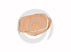 Close up of a make up powder on white background.