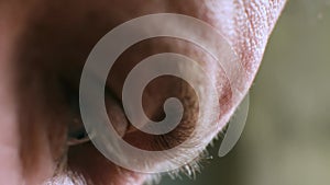 Close-up of male eyes. concentrated gaze of a man. macro shot of the eye