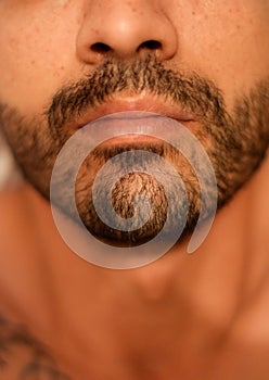 Close up man beard