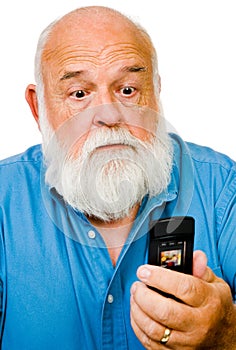 Close-up of a man text messaging