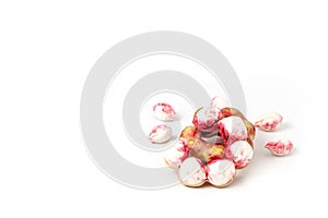 Close up manila tamarind fruit isolated on white background