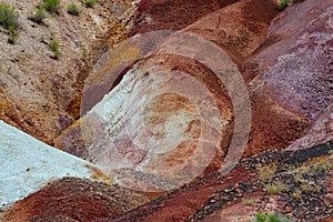 Close up of the many different shades of Claystone