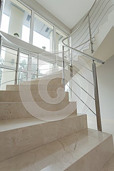 Close-up of marble stairs