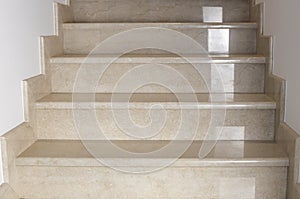 Close up. Marble stairs in a modern building, interior design