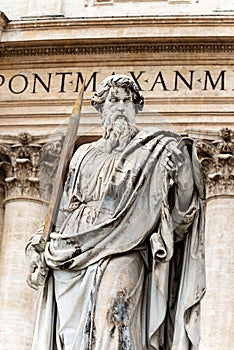 Statue of Saint Paul the Apostle - Vatican City Rome