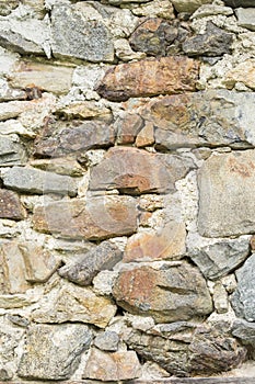 Close-up of massive stone wall