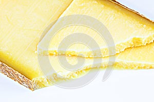 A close up of mature Conte cheese.