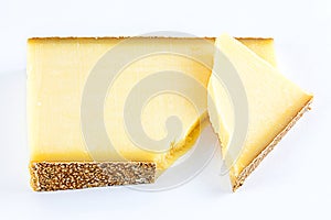 A close up of mature Conte cheese.