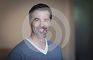 Close-up of a mature man smiling