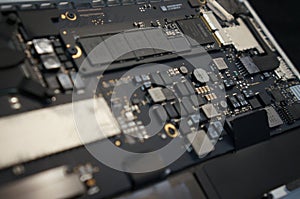 The components of an electric circuit