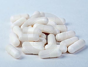 Close-up of medical capsules