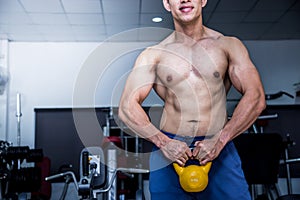 Close Up Men in Gym Exercise Concepts for Body Health