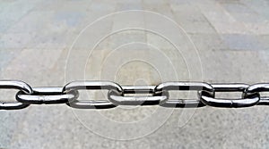 Close up of Metal chain links