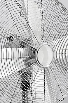 Close-up of metal electric fan