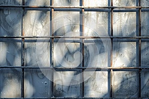 Close-Up of a Metal Grate on a Wall. Generative AI