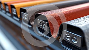 Close-Up of Metal Sheets with Numbers
