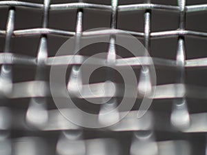 Close up of metal wire mesh grid