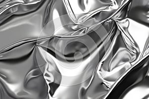Metallic liquid abstract surface with ripple effect. AI generated