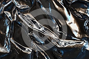 Metallic liquid abstract surface with ripple effect. AI generated