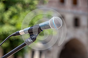 Close-up microphone meeting area