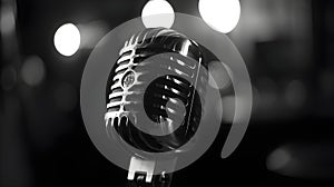 close up microphone in studio.music equipement simger