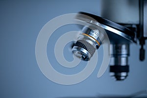 Close up of Microscope in a laboratory