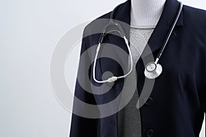 close up midsection of women and stethoscope