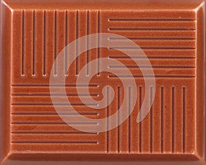 Close up of milk chocolate bar.