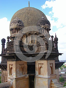 Close up of a Minar of Gol Gumbaz, Bijapur