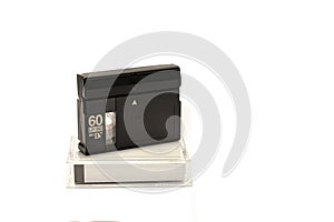 Close up of Mini DV tape