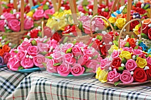 Miniature clay roses,Clay flower