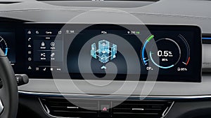 Car Dashboard Display Digital Cockpit, Modern Vehicle Technology