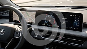 Car Dashboard Display Modern Vehicle Interior Technology