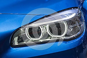 Close up of modern Car Head light