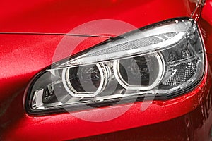 Close up of modern Car Head light