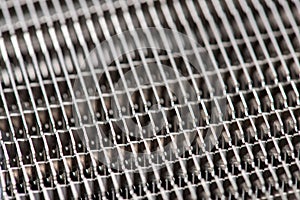 Close-up of modern computer processor cooler or radiator or heat