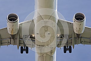 Close-up of modern jet plane
