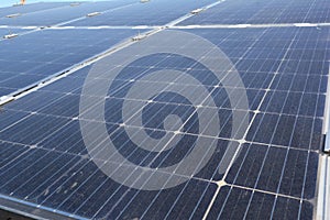 Close up on modern solar panel surface.