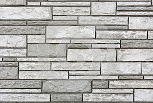 Close up modern white and gray color stone wall texture background