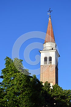 Close up of Mogliano Veneto chruch