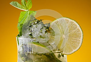 Close-up of mojito cocktail