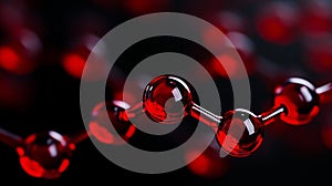 A close up of a molecular model of a molecule