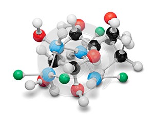 Close up of Molecular structure model on