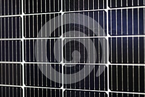 Close up of monocrystalline silicon solar panel