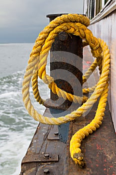 Close-up of a mooring rope