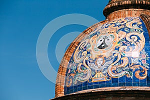 Close Up Of Moorish Revival Chapel Of El Carmen In Seville, Spain