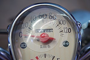 Close-Up motorcycle miles