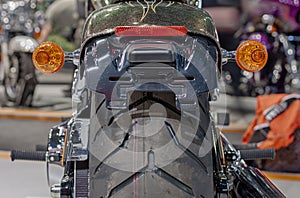 Close up of motorcycle rear lights