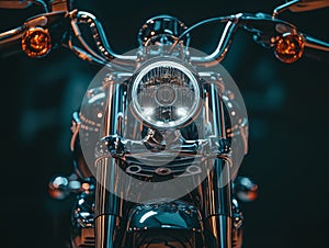 Chrome Motorcycle Detail photo